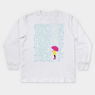 Rain Rain Rainy Day Kids Long Sleeve T-Shirt